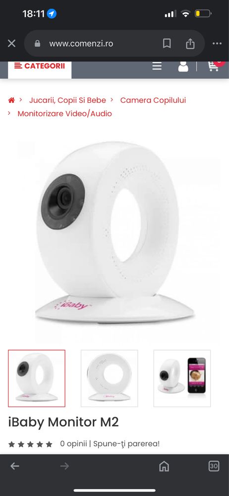 Ibaby monitor camera supraveghere copil