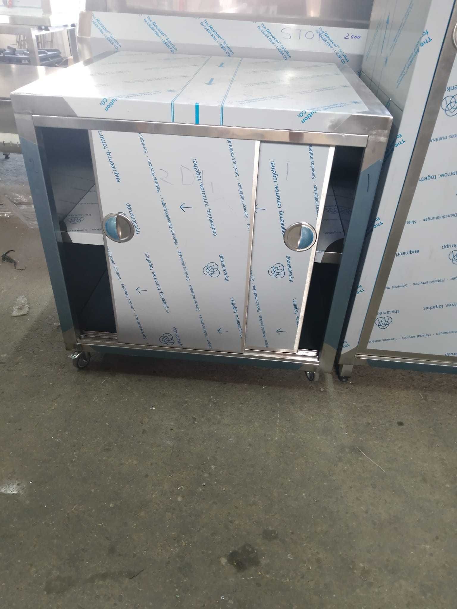 Dulap inox cu 3-4 polite usi culisante / Dulap inox vertical  Horeca /