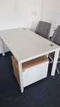Birou alb structura metalica