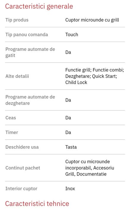 Cuptor microunde incorporabil Beko