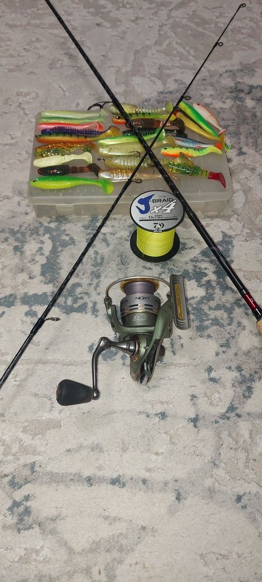Спининг въдица Daiwa + макара Ryobi Slam  3000 + подаръци