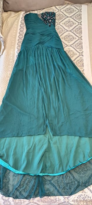 Rochiță lunga , superbă ,verde închis ,tip sirena , măsura XS/S măsura