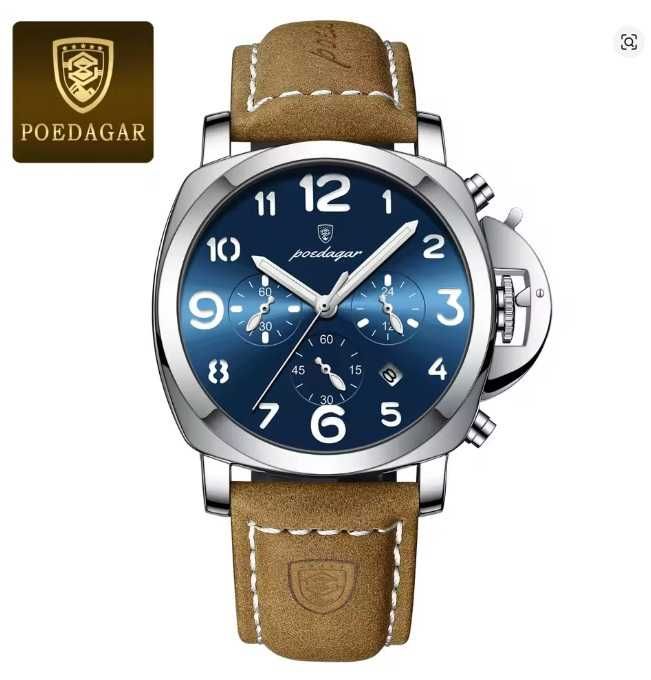 Ceas Poedagar Cronograf Cuarț 45 mm Stil Panerai Luminor