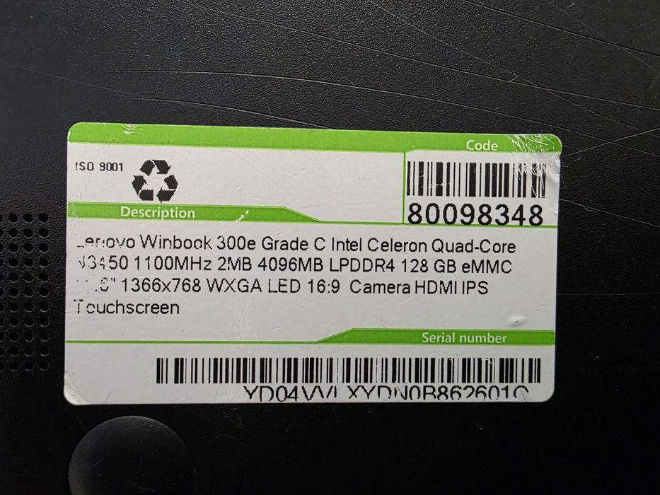 лаптоп Lenovo Winbook 300e с ТЪЧ