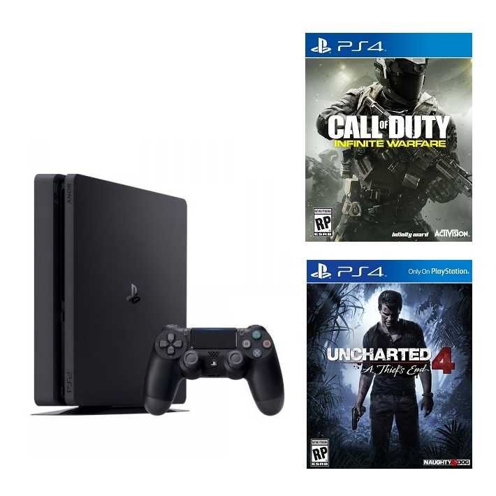 Конзола Sony Playstation 4 Slim 500 GB Реновирани  + 5 Игри