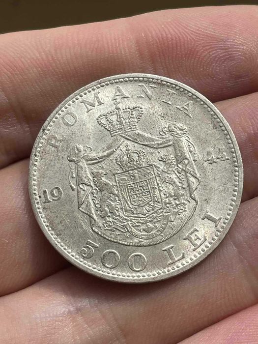 Mihai 500 lei 1944 - argint - stare excelenta