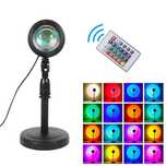Lampa proiector LED cu simulare apus de soare 16 culori + telecomanda