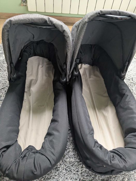 Mountain Buggy Duet Luxury Twin Pushchair With 2 Carrycots