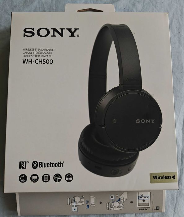 Vând căști Sony WH-CH500 Bluetooth noi, in cutie. Nefolosite.