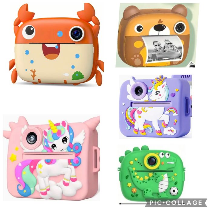 НОВ Детски фотоапарат с моментален печат (принтер)