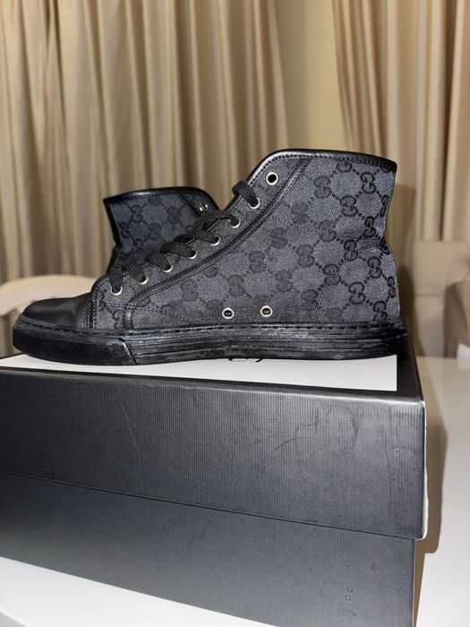 Adidasi Gucci Monogram High Top Canvas