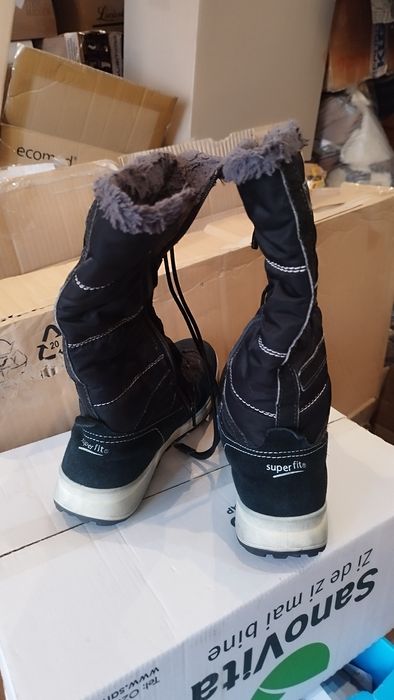 De vânzare cizme damă măr 40 piele naturală întoarsă și interior blană