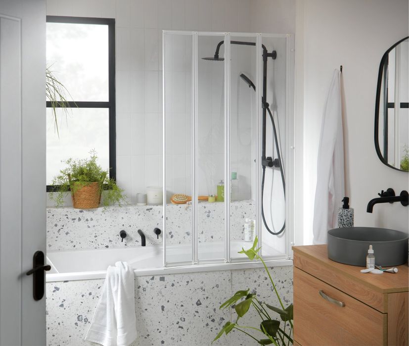 Paravan de duș pliabil pentru baie Argos Home 1400x840mm