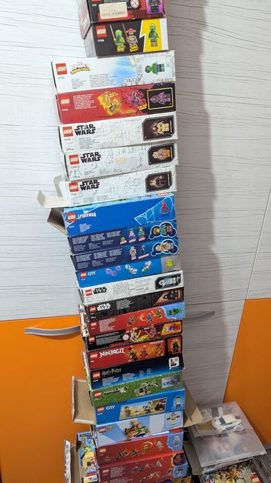 Colecție lego 63 seturi Star Wars Ninjago city minecraft Batman Marvel