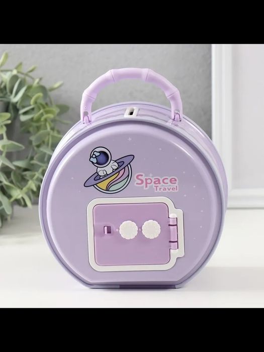 Металлическая копилка с замком «Космос»