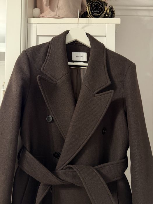 Тъмнокафяво палто Reserved, размер S