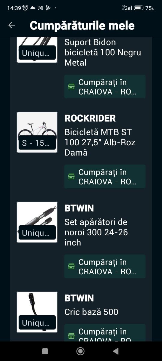 Vând Bicicleta MTB Rockrider ST100