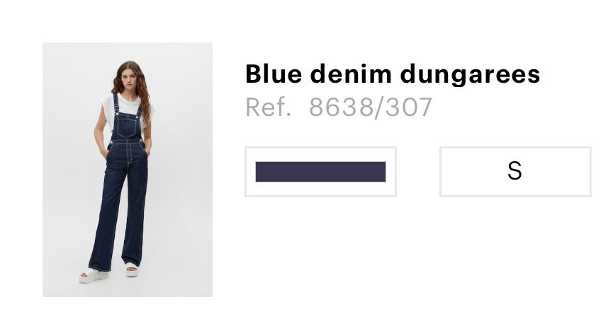 Salopeta PULL&BEAR din denim pentru femei
