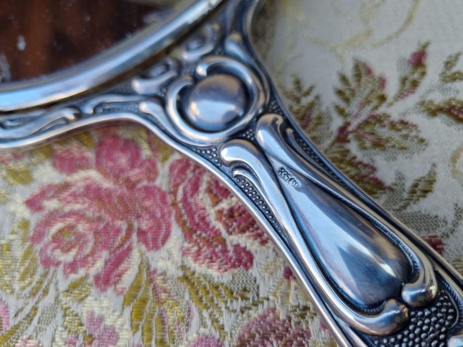 Set antic de toaleta, din argint german 835