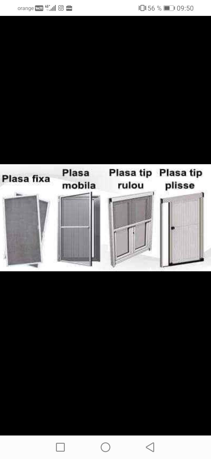 Reparatii termopane geamuri și uși Plase insecte