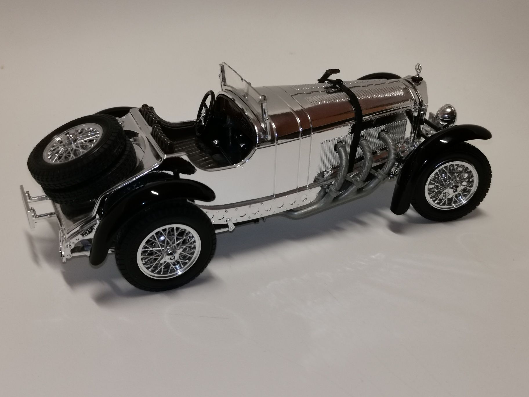 Raritate absoluta Mercedes Benz SSK chrom edition BY BURAGO SCARA 1:18