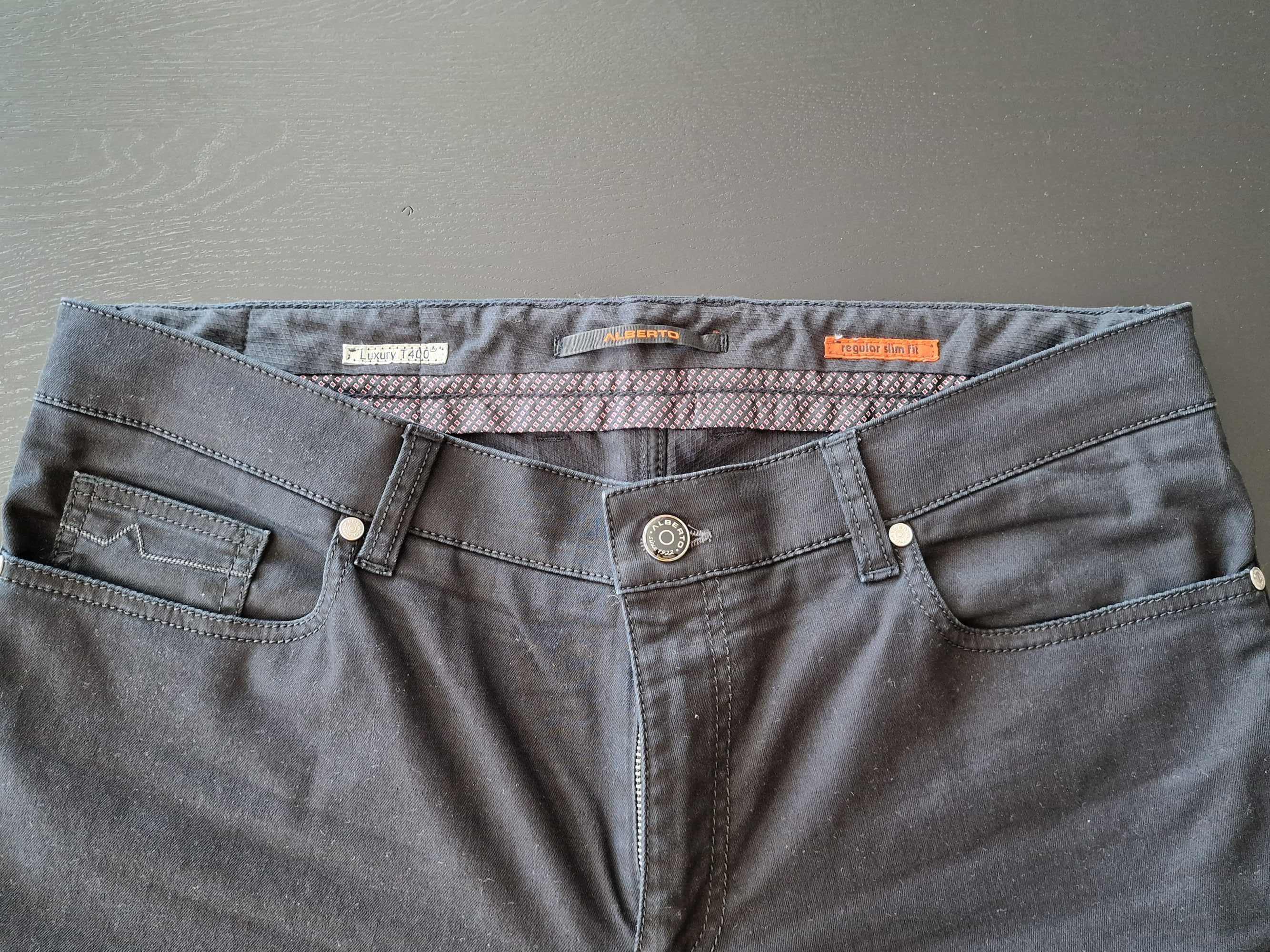 Alberto Black Jeans PIPE Regular Slim Fit (W36-L32 Barbati)