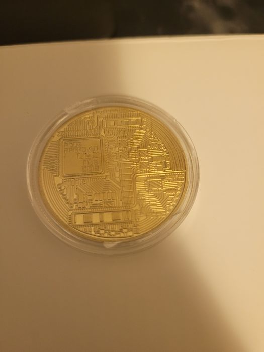 Moneda Bitcoin fizica