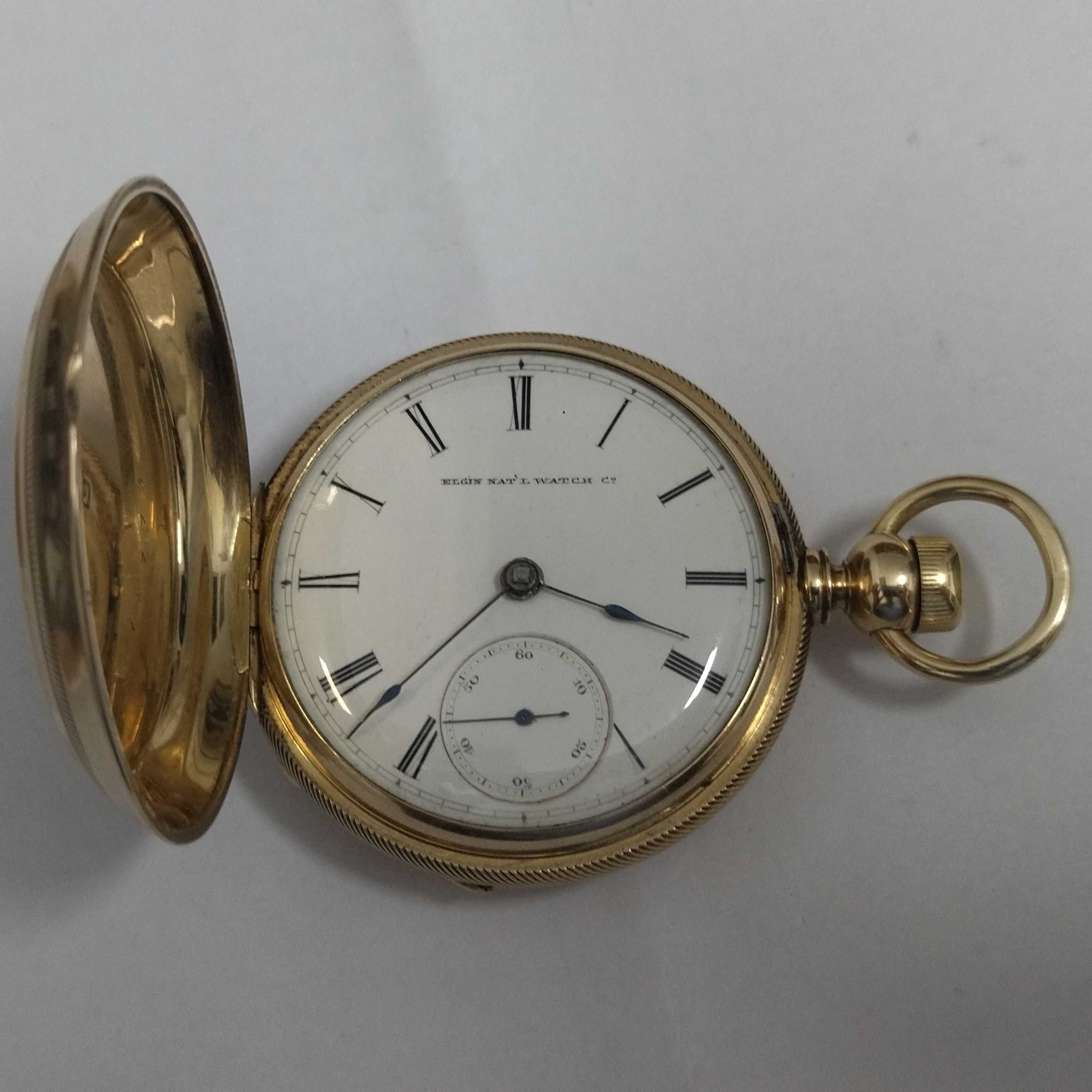 ELGIN джобен часовник, златен 14к, перфектен, рядък