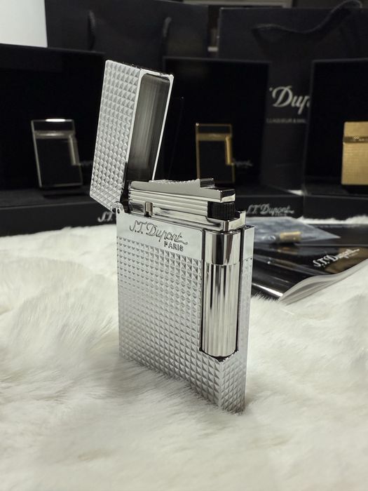 Bricheta Dupont Ligne 2 silver de inalta calitate,full box-poze reale