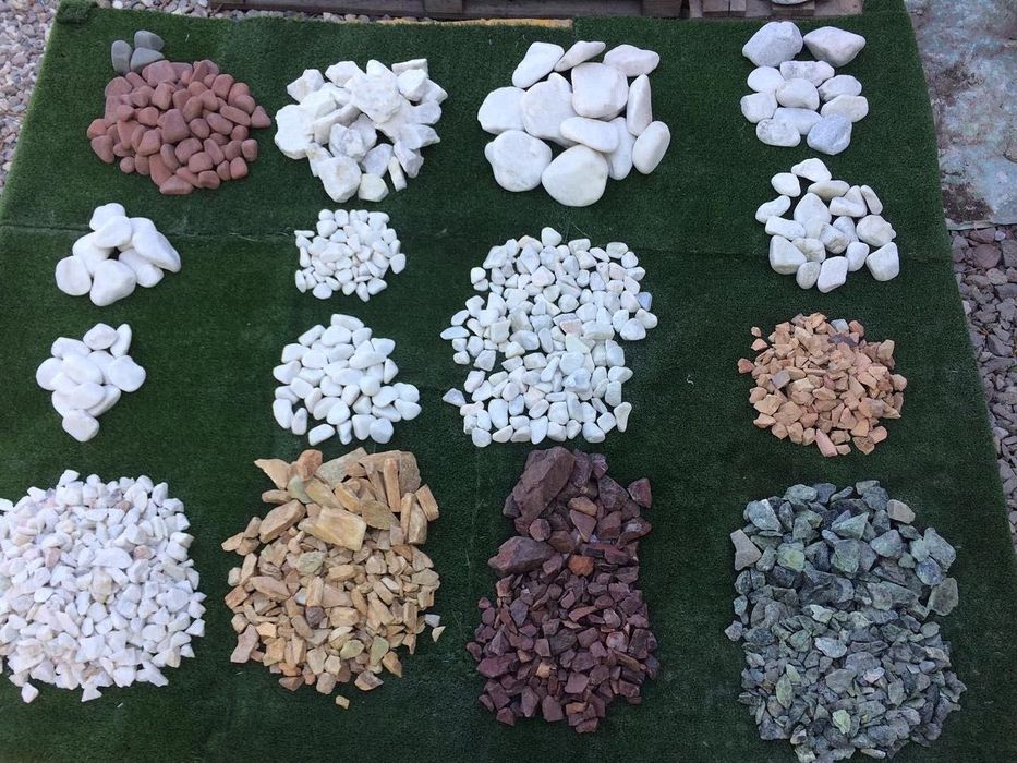 Галька белая Шымкент купить отборный белый для дизайна