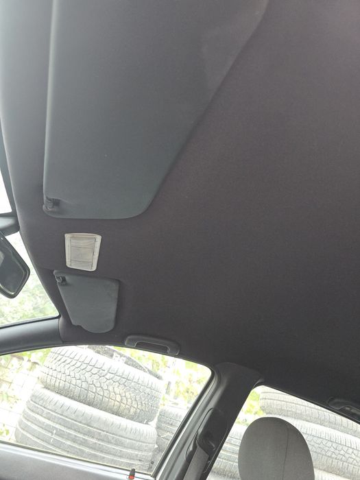 Plafon interior textil retapitat negru cu stalpi si scaune Opel Asta G