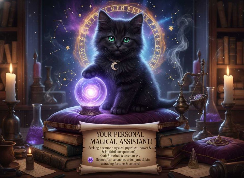 котенок магически черный