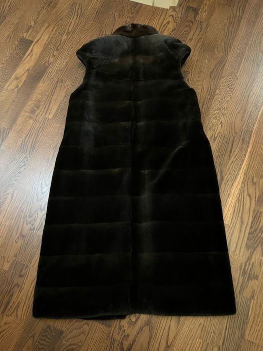 Жилет норка, длинный