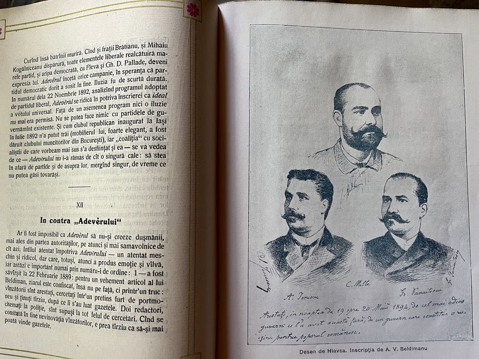 ADEVERUL, 1888 - 1913 , Album Omagial, Al. Beldiman , Princeps