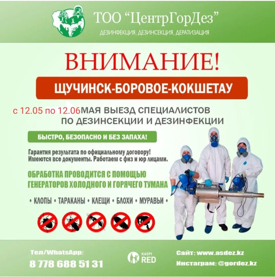 Дезинфекция от комаров, клопов, тараканов, мышей, плесени, муравьёв