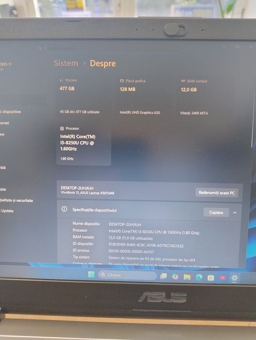 Laptop Asus X507, i5, NVME