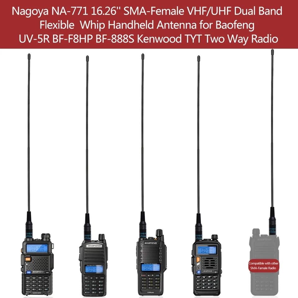 Antena Walkie-talkie Nagoya NA-771, Dual Band Vhf/Uhf, UV5R uv-82