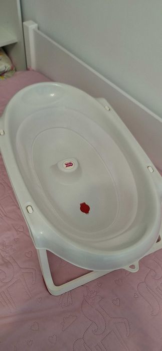 Сгъваема вана за къпане на бебе. Онда, Ok baby. Бяла. Използвана.