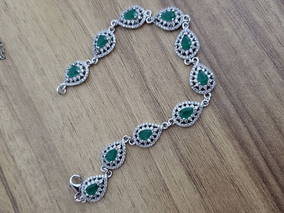 Bijuterii din argint pur 925 cu zircon și pietre naturale