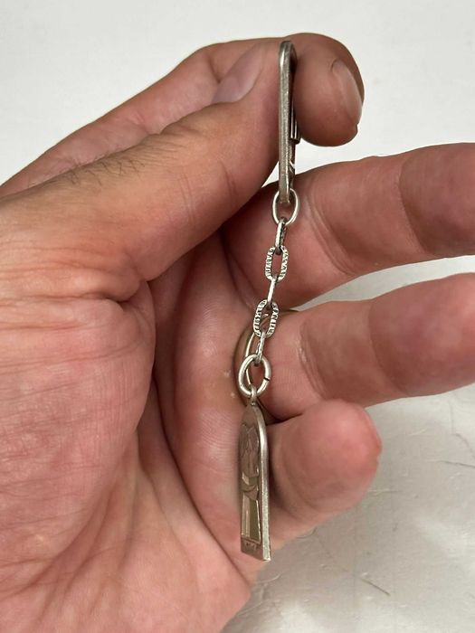 BRELOC CHEI ARGINT 925 - Sarutul - Uno A Erre + Email - Vintage !