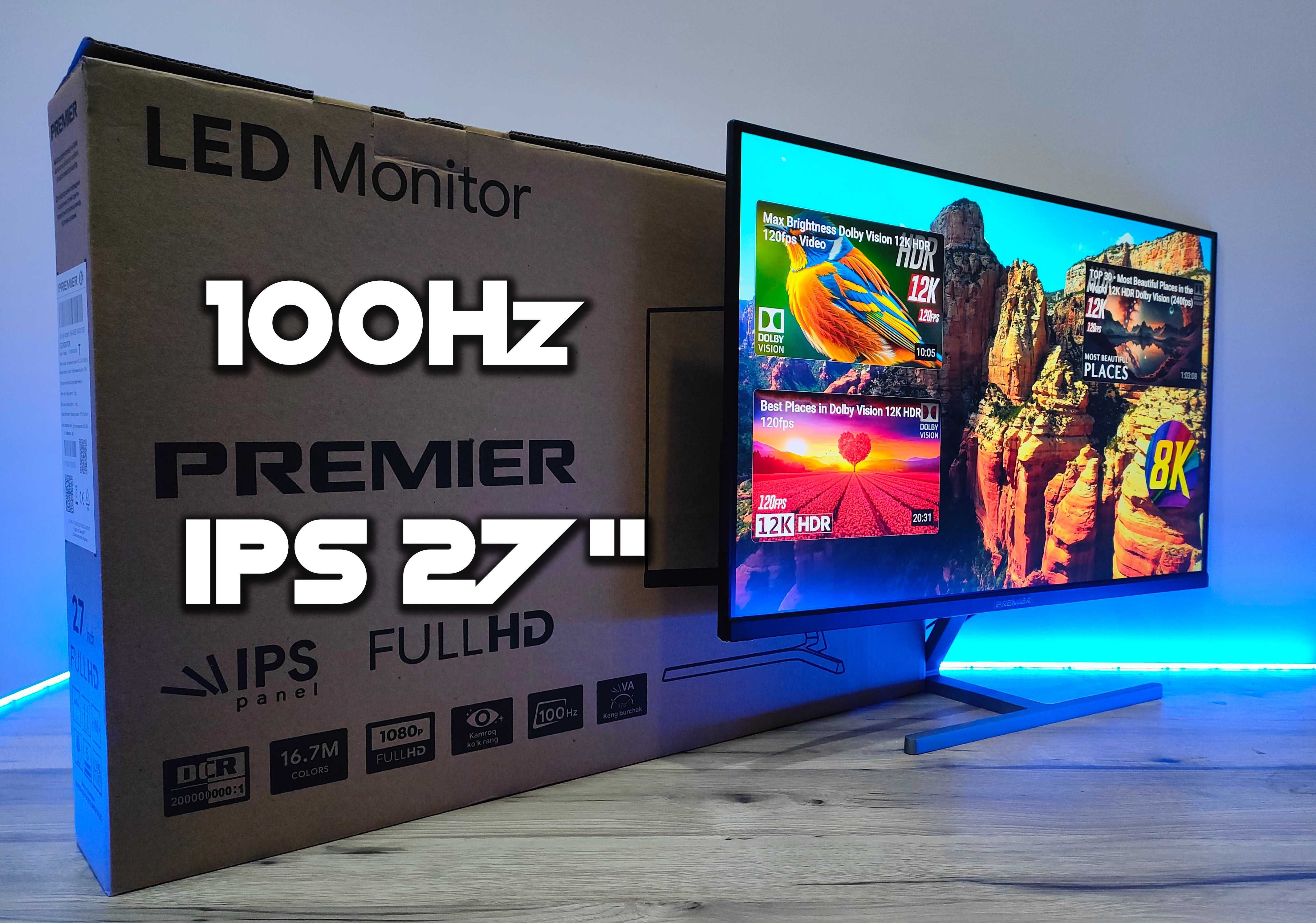 Новые мониторы 24'' и 27'' 100Hz в коробках гарантия 1 Год