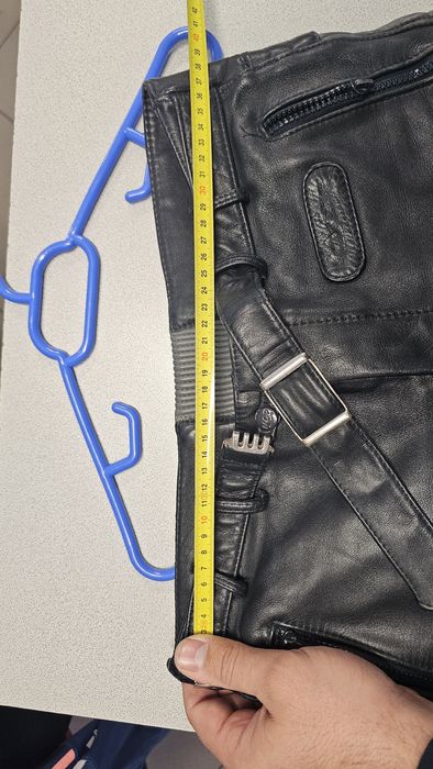 Pantaloni moto piele talie 38cm