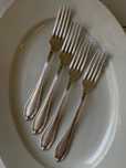 Set de 4 furculițe vintage placate cu argint GOWE