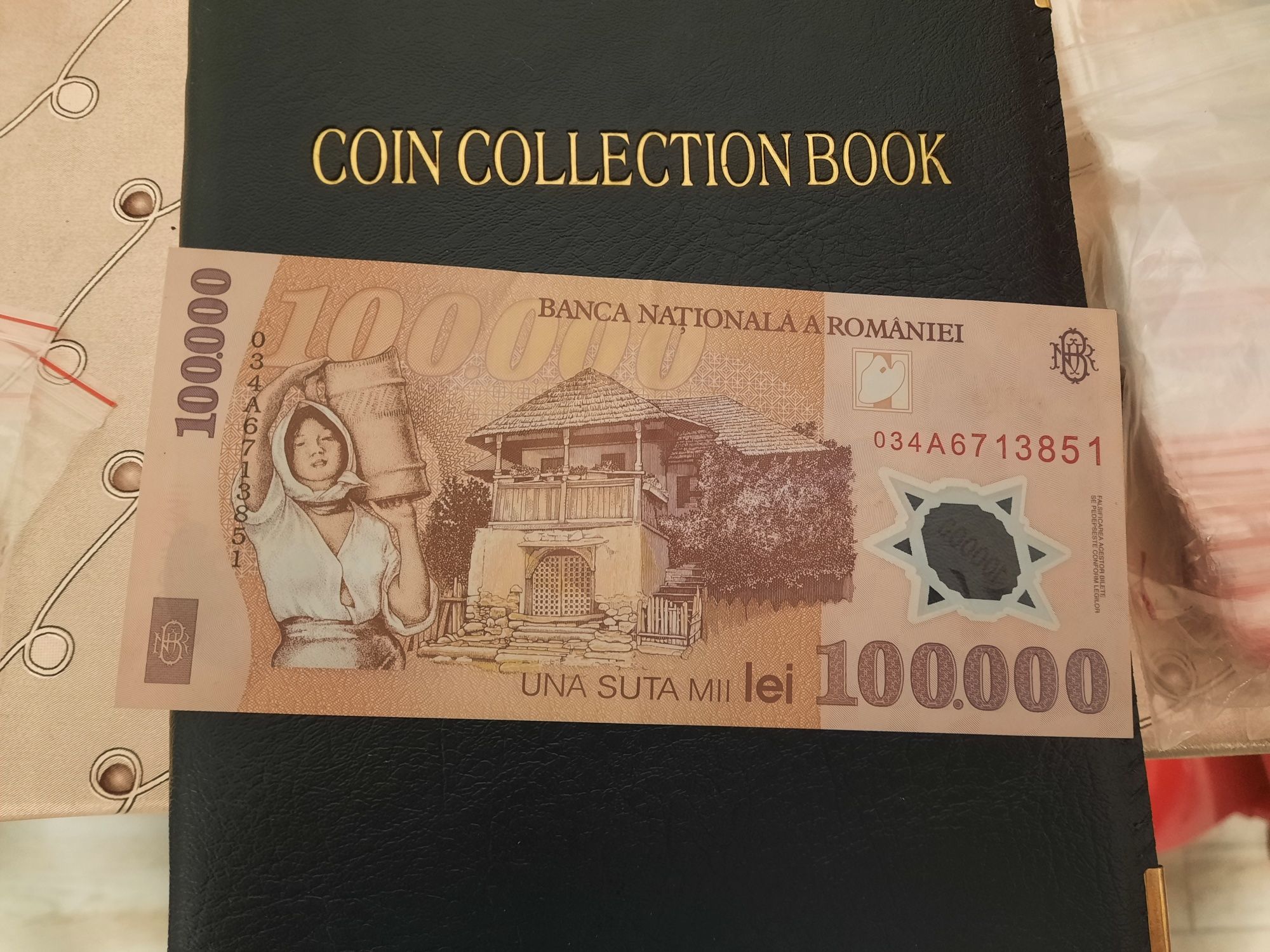 Banconta 100000 lei AUNC de colecție