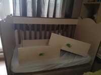 Детско/бебешко креватче на три нива + матрак + протектор за матрак