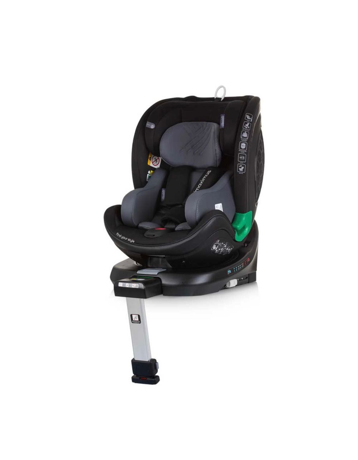 CHIPOLINO Стол за кола МАКСИМУС 360° I-SIZE (40-150 см) ISOFIX
