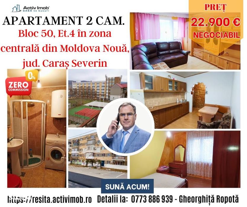 Apartament 2 Cam. Semidecomandate – Moldova NouaCS