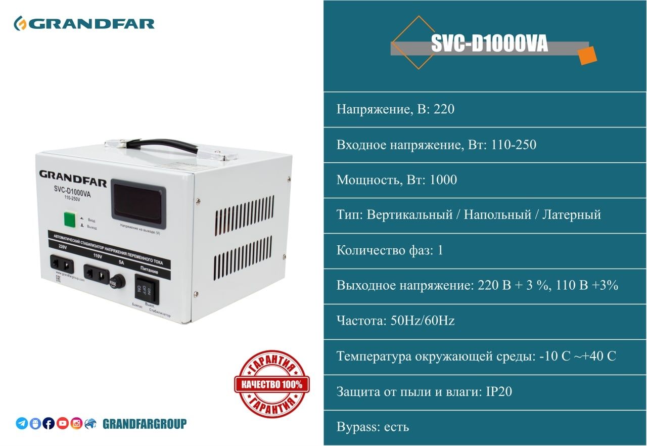 Стаблизатор SDW-SVC Grandfar