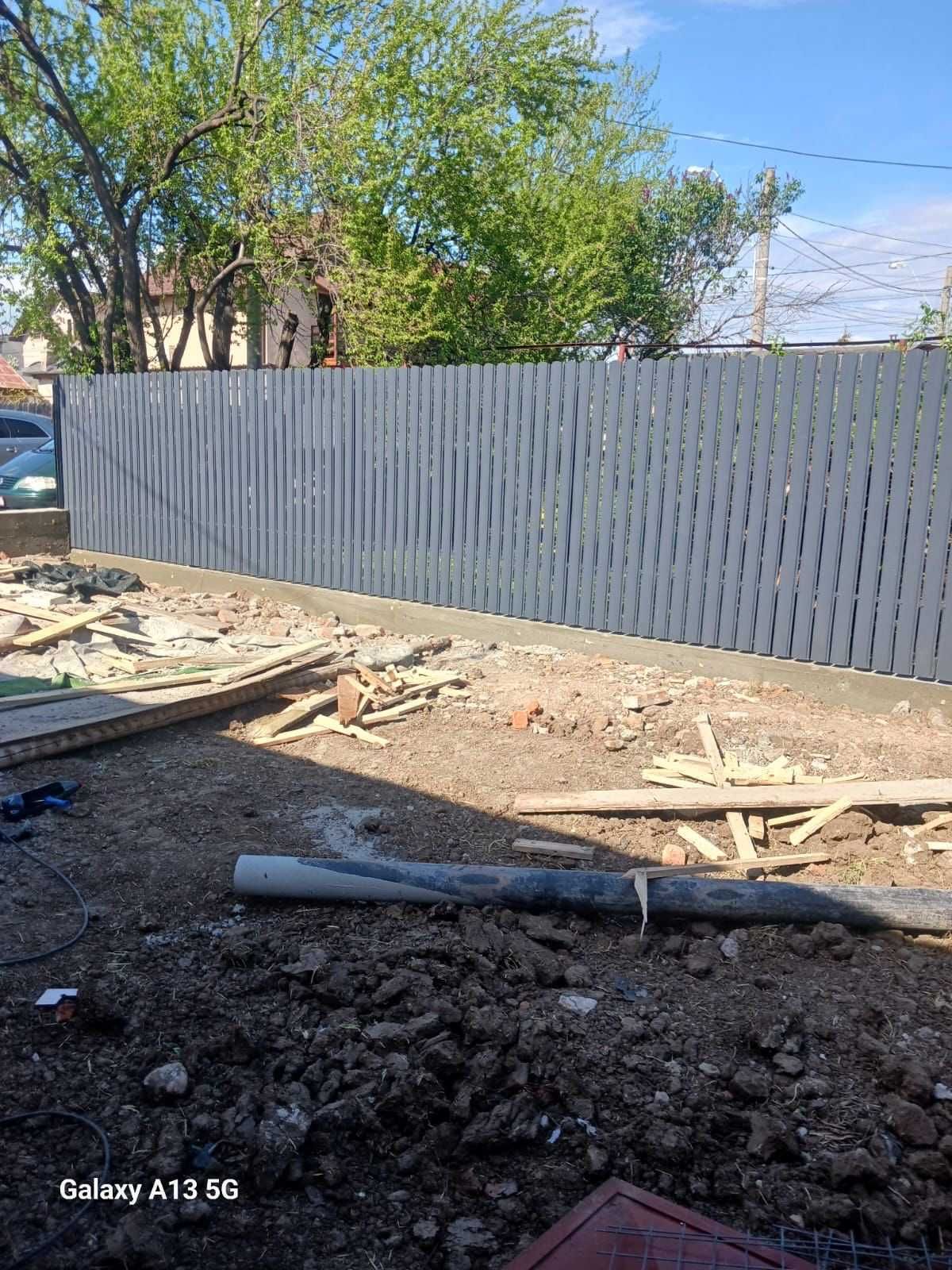 Garduri si porti stil jaluzea, sipca metalica, tabla cutata