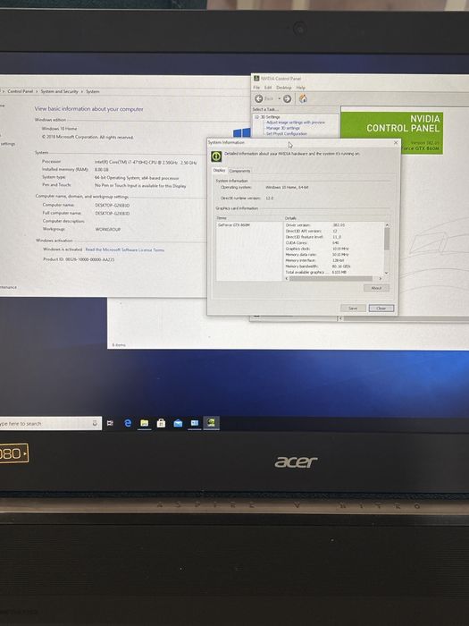 Acer nitro 17,3” Gaming• procesor i7